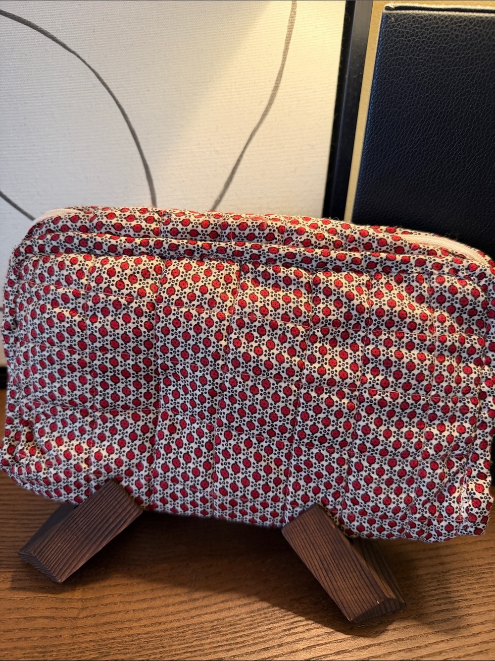 Vintage Quilted Travel Pouch